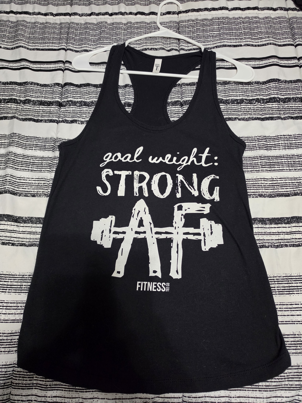 Fitness Graphic Racerback Tank Top - Black
